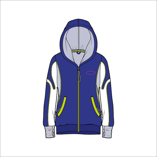 Vector ropa deportiva con capucha