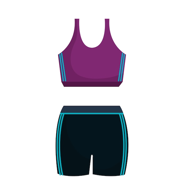 Vector ropa deportiva femenina