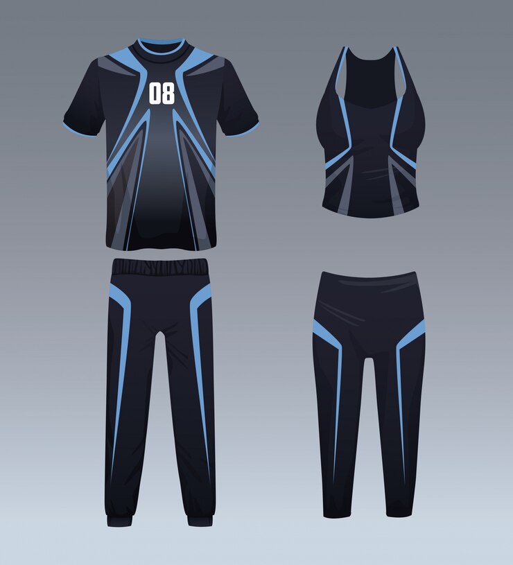 Vector ropa deportiva para hombres y mujeres