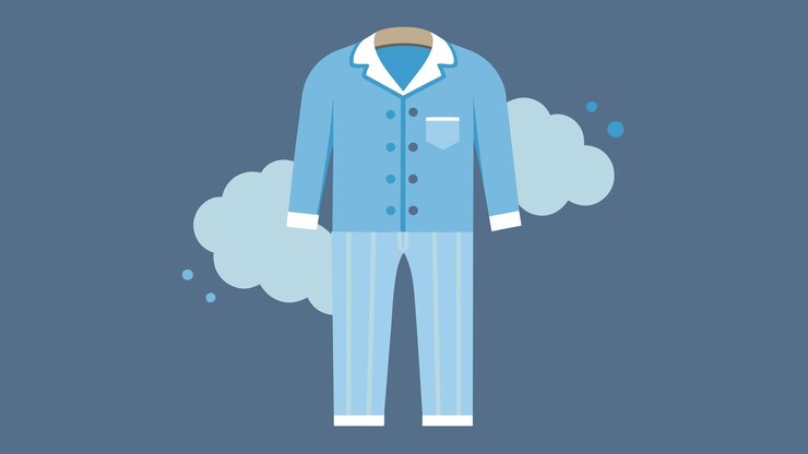 Vector una ropa de dormir cómoda y transpirable, como pijama de algodón, para mantener el cuerpo en un estado cómodo