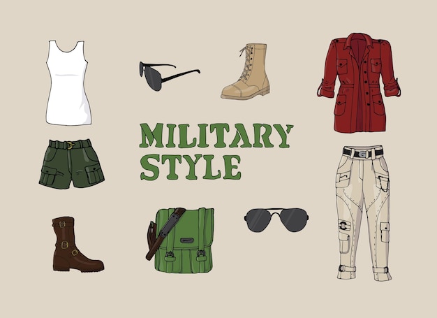 ropa estilo militar