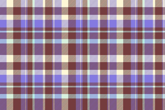 Ropa de fondo con patrón de tartan de acabado tela sin costuras comprobación textil vectorial de textura de cuadros decorativos en colores rojo e índigo