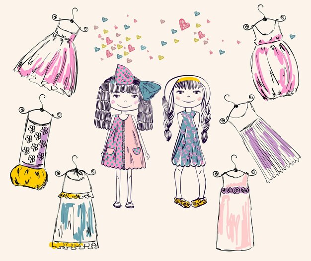 Ropa hermosa vectorial