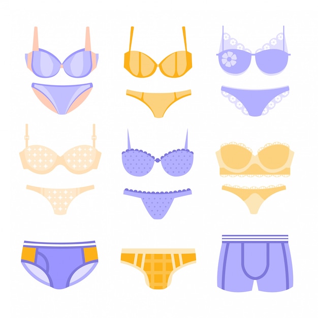 Ropa interior cómoda en colores pastel Conjuntos a juego