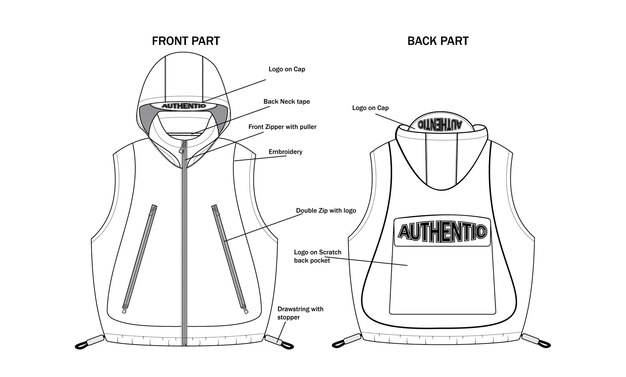 ropa de moda prendas de vestir plano cad tech pack