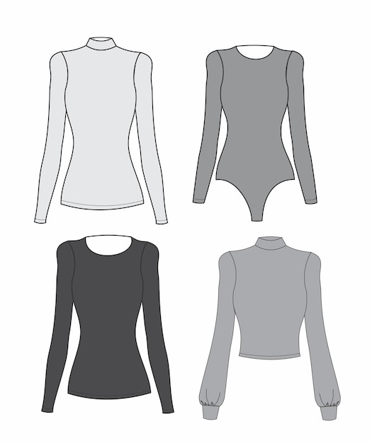 Vector ropa mujer, blusas mujer, body mujer, top cropped, blusas