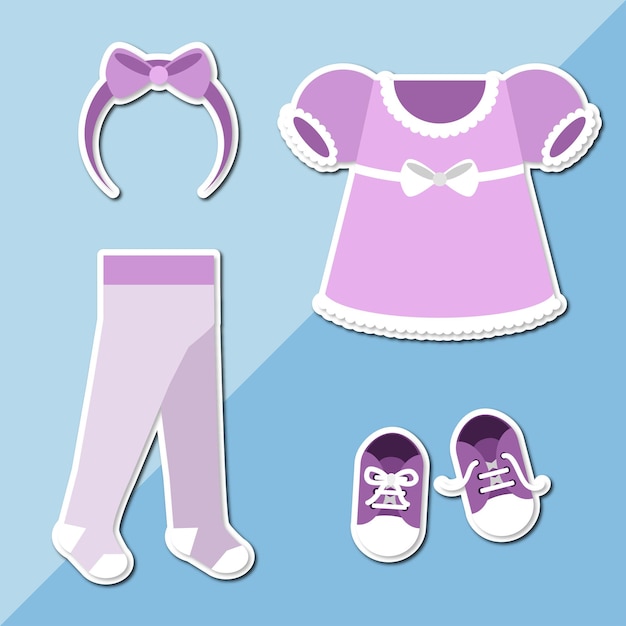 Vector ropa de niña