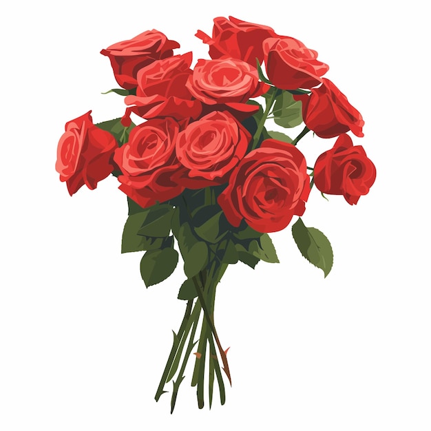 Vector ropa de rosas rojas para el día de san valentín 101