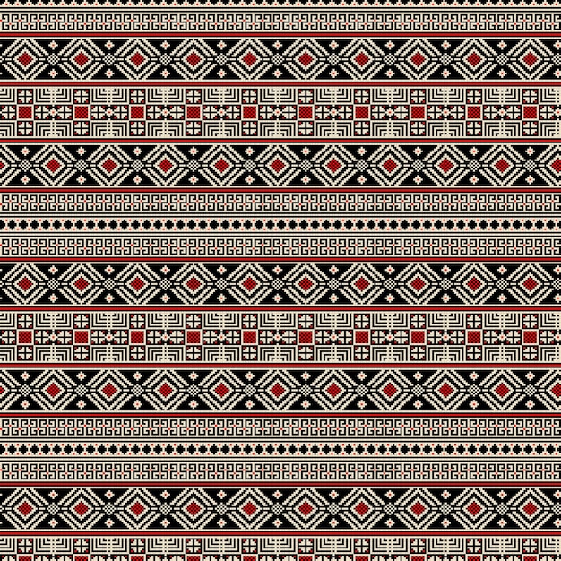 Ropa de tela de diseño étnico Ropa decorativa Papel de envoltura Batik Ornamento étnico Concepto tradicional