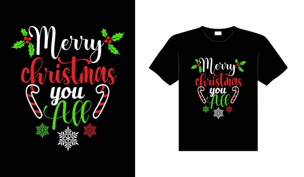 Ropa de tipografía de letras navideñas Diseño de camiseta navideña vintage Diseño de mercancía navideña