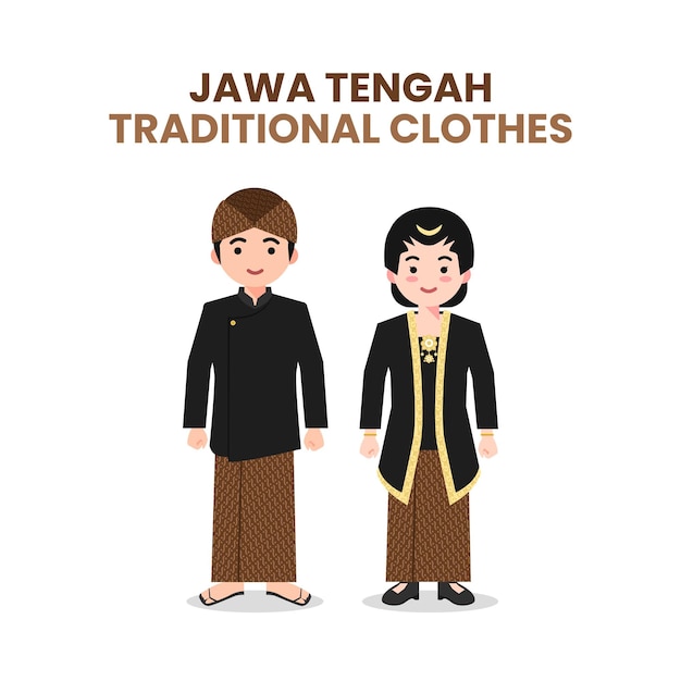 Vector ropa tradicional de jawa tengah