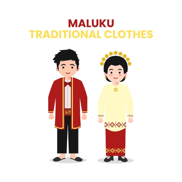 Vector ropa tradicional de las maluku