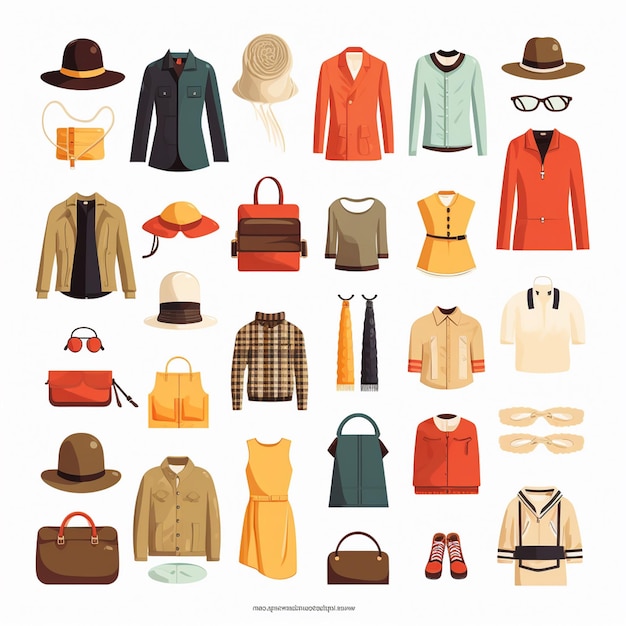 ropa vectorial ilustración de moda prendas de vestir aisladas prendas de vestimenta diseñadas dre