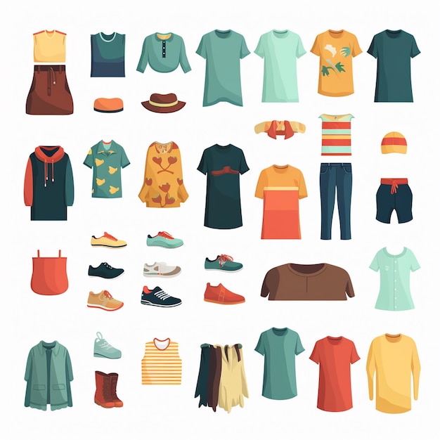 ropa vectorial ilustración de moda prendas de vestir aisladas prendas de vestimenta diseñadas dre