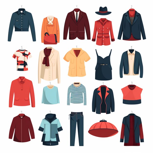 ropa vectorial ilustración de moda prendas de vestir aisladas prendas de vestimenta diseñadas dre