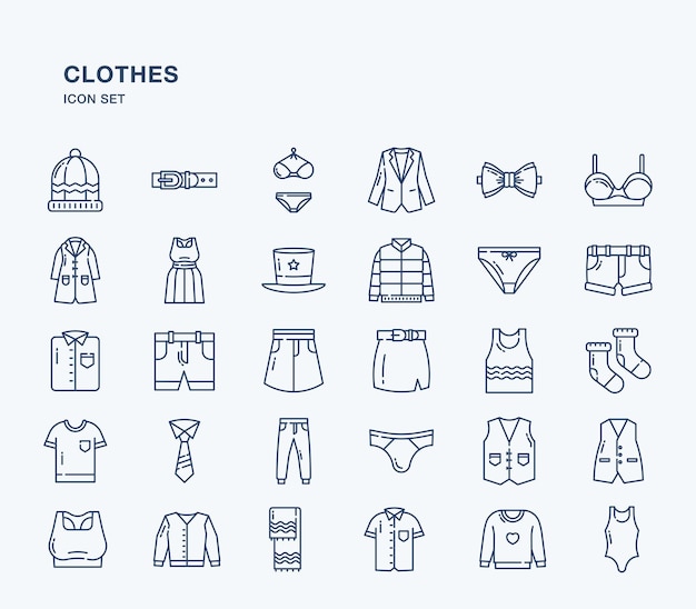 Ropa y vestido vector icono ilustración