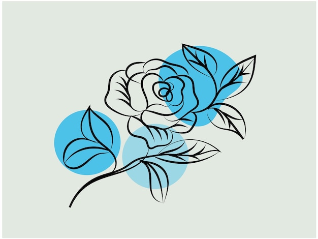 una rosa azul con una rosa blanca en ella