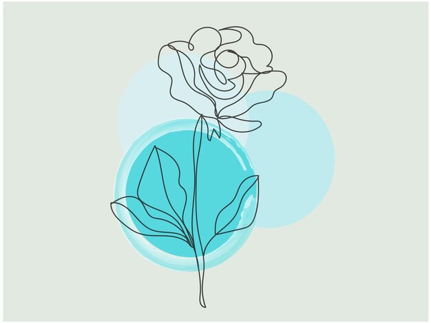una rosa blanca con un fondo azul con un círculo verde en el centro