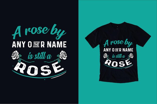 Una rosa por cualquier otra melena sigue siendo un diseño de citas de tipografía de rosa vector premium