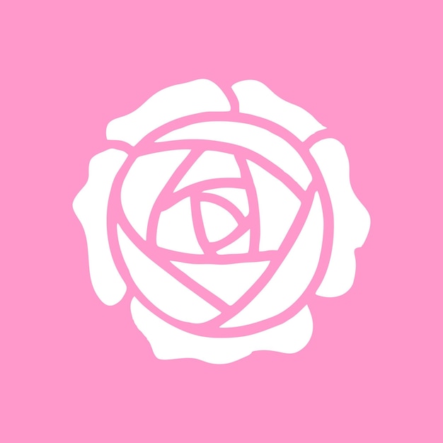 rosa, flor, ilustración, o, símbolo