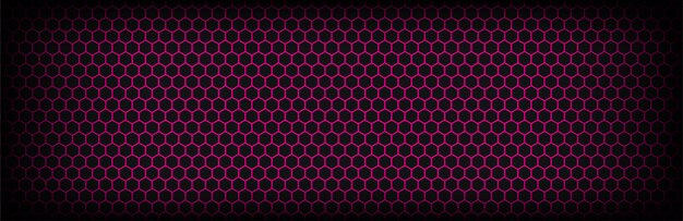 Rosa y gris oscuro con fondo hexagonal