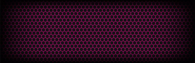 Vector rosa y gris oscuro con fondo hexagonal