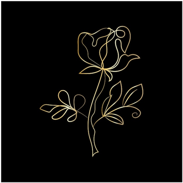 La rosa de la línea dorada