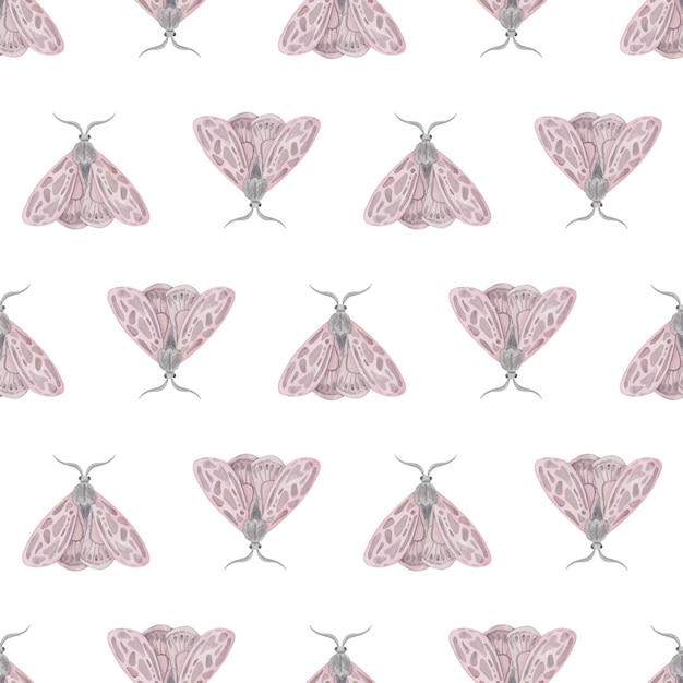 Rosa mariposa acuarela fondo geométrico bonito delicado simple patrón sin costuras