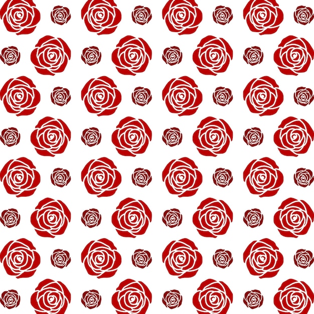 Rosa roja llamativa diseño de fondo de ilustración vectorial de patrón repetitivo multicolor de moda