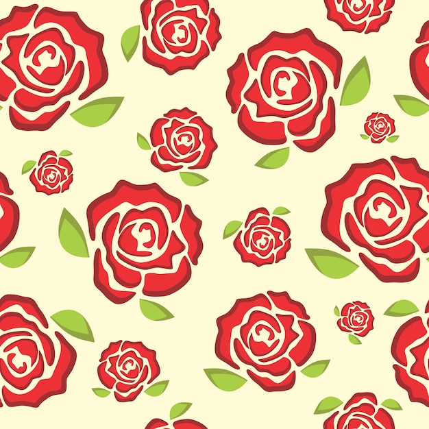 rosa roja de patrones sin fisuras