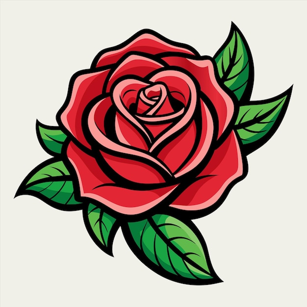 un rosa rojo con un tallo verde y una rosa roja en él