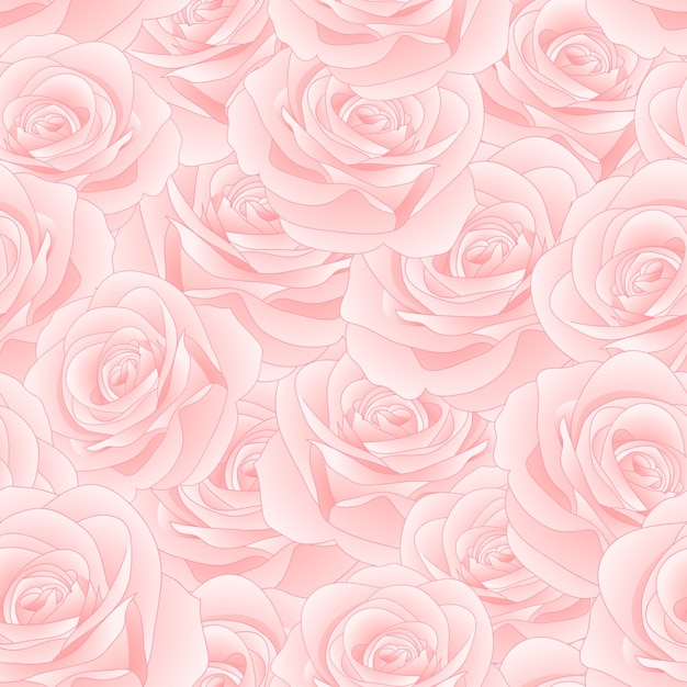 Vector rosa rosa fondo inconsútil