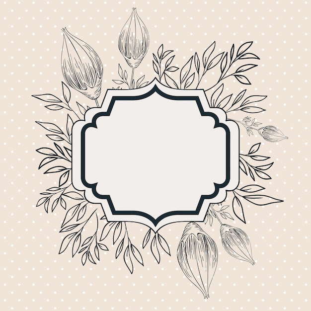 Rosas decorativas con marco victoriano.