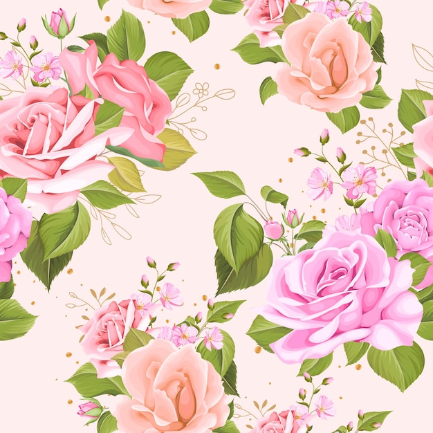 rosas florales sin fisuras de fondo