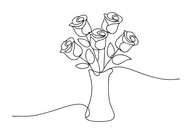 Rosas en un florero