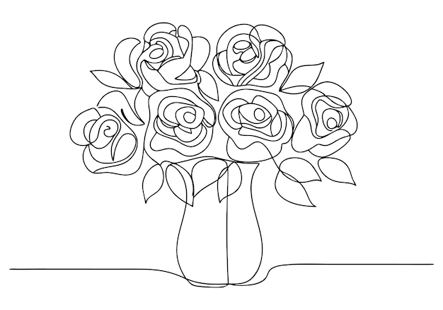 Rosas en un florero