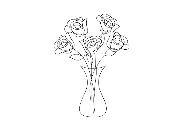 Rosas en un florero