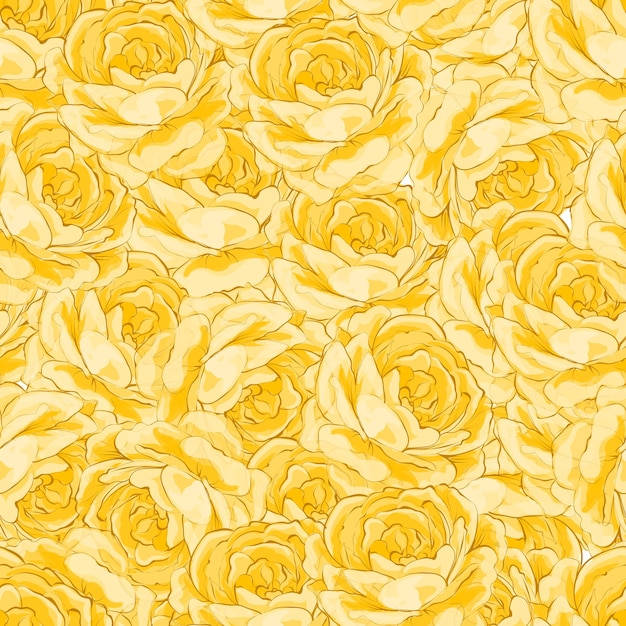 Rosas fondo floral de patrones sin fisuras ilustración vectorial