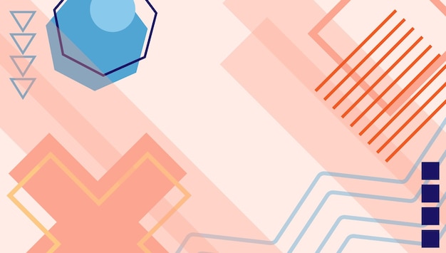 Rosas formas geométricas abstractas composición de fondo para banner web folleto cartel portada del folleto