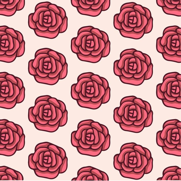 Rosas Patrón Fondo Social Media Post Ilustración Vector