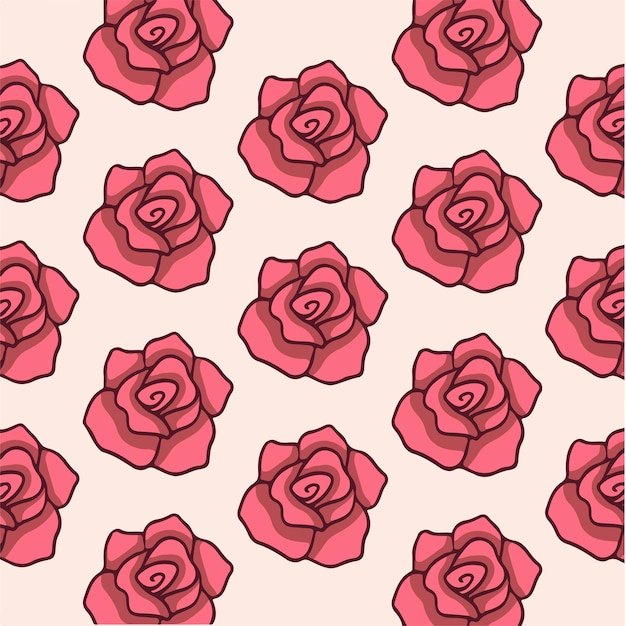 Rosas Patrón Fondo Social Media Post Ilustración Vector