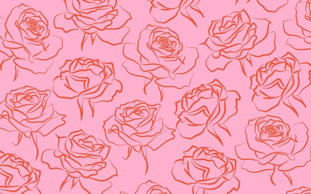 Rosas pintadas a mano graffiti fondo sin costuras para tarjetas de felicitación cubre papel tapiz
