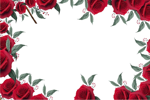 Rosas rojas sobre un fondo blanco