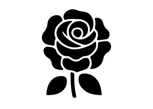rosas siluetas conjunto vectorial conjunto de rosas decorativas con hojas