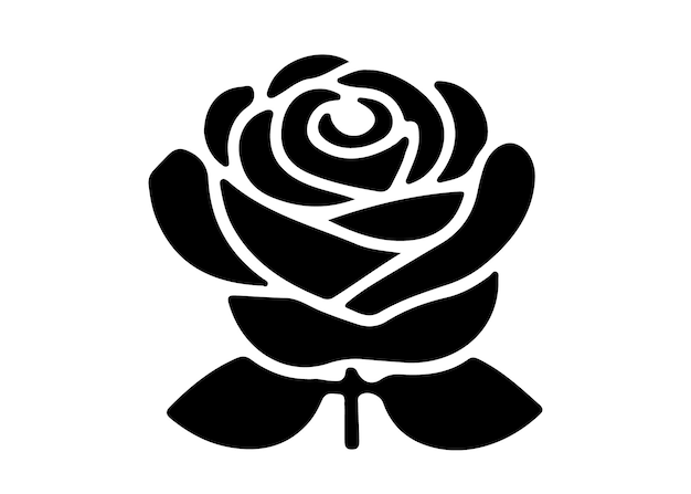 rosas siluetas conjunto vectorial conjunto de rosas decorativas con hojas