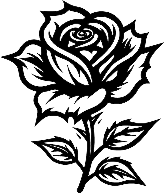 Rose logotipo vectorial de alta calidad ilustración vectorial ideal para el gráfico de camiseta