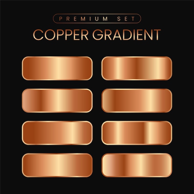 rosegold_gradient_premium_set_vector_elegant_pink_color_pallete_template01 Se trata de una plantilla de colores de colores rosados que se encuentra en la sección de colores de rosas.
