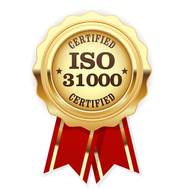 Roseta con certificación estándar iso 31000 - gestión de riesgos