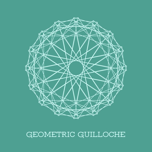 Roseta geométrica vectorial de Guilloche.