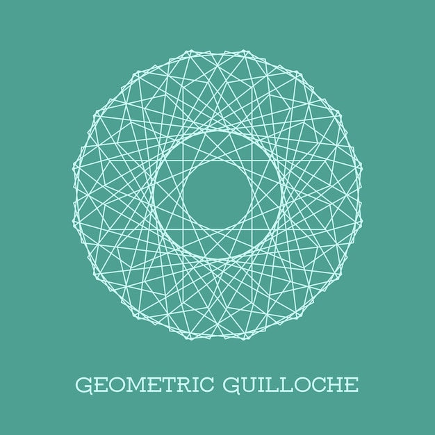 Roseta de guilloche geométrica vectorial